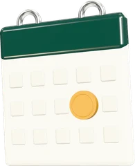 a calendar with a due day marked